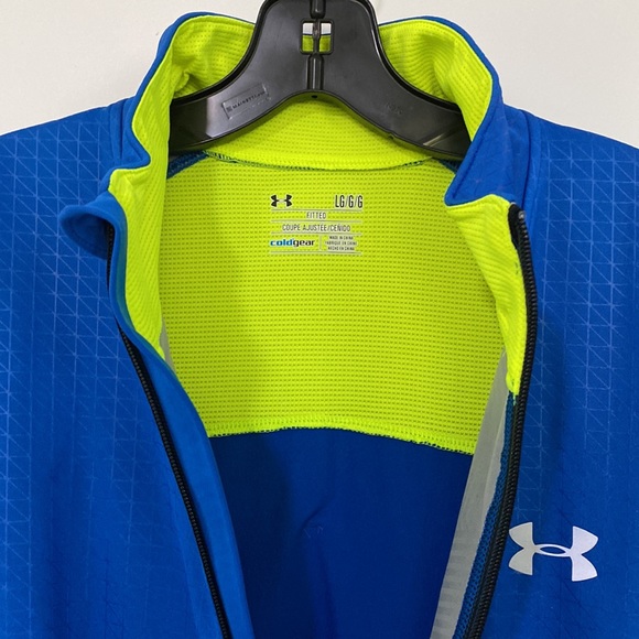 NWT - Mens Large - Under Armour Cold Gear Infrared Running Jacket - Royal Blue - Picture 7 of 11